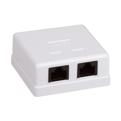 Розетка компьютерная 2-портовая RJ45 UTP cat.6e Hypernet MB-UTP6-2 внешняя накладная