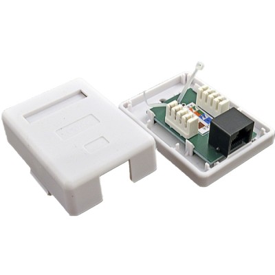 Розетка Kingda 1хRJ45 UTP белая