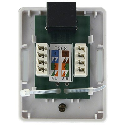 Розетка Kingda 1хRJ45 UTP белая
