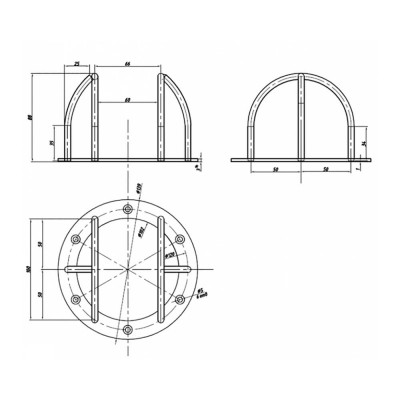 Защитный антивандальный кожух TT-102/88w для купольных видеокамер.