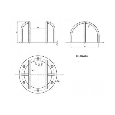Защитный антивандальный кожух DH-102/78b для купольных видеокамер.