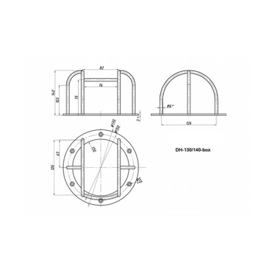 Защитный антивандальный кожух DH-130/140w-box для купольных видеокамер.