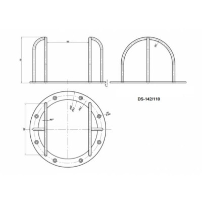 Защитный антивандальный кожух DS-142/110w для купольных видеокамер. Защитный антивандальный кожух DS-142/110w для купольных видеокамер.