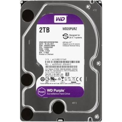 Жесткий диск 2TB Western Digital WD20PURZ для видеонаблюдения