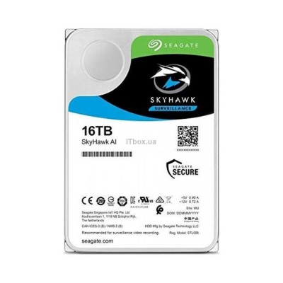 Жесткий диск 16TB Seagate SkyHawk AI ST16000VE0002 для видеонаблюдения