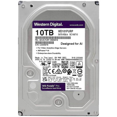 Жорсткий диск 10TB Western Digital WD Purple Pro WD101PURP для відеоспостереження з AI Жорсткий диск 10TB Western Digital WD Purple Pro WD101PURP для відеоспостереження з AI