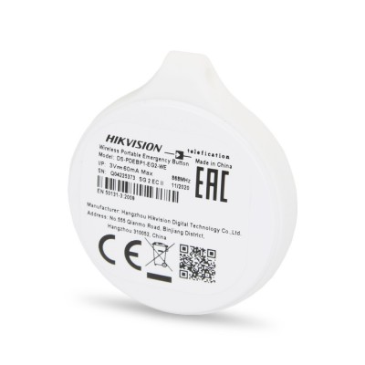 Беспроводная портативная тревожная кнопка Hikvision DS-PDEBP1-EG2-WE AX PRO Беспроводная портативная тревожная кнопка Hikvision DS-PDEBP1-EG2-WE AX PRO