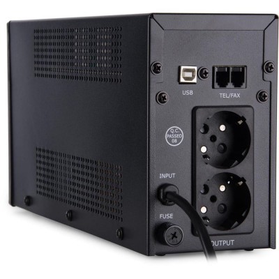 Источник бесперебойного питания Vinga VPE-600MU 600ВА / 360 Вт с LED-индикацией с USB в металлическом корпусе