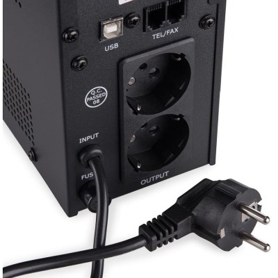 Источник бесперебойного питания Vinga VPE-600MU 600ВА / 360 Вт с LED-индикацией с USB в металлическом корпусе