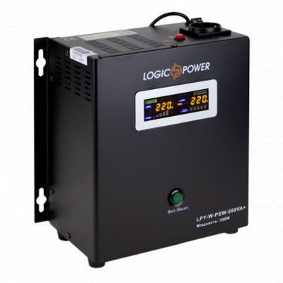 Джерело безперебійного живлення Logicpower LPY-W-PSW-500 ВА / 350 Вт лінійно-інтерактивне з правильною синусоїдою Джерело безперебійного живлення Logicpower LPY-W-PSW-500 ВА / 350 Вт лінійно-інтерактивне з правильною синусоїдою