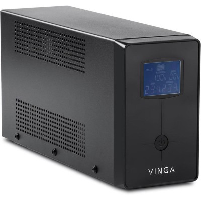 Источник бесперебойного питания Vinga VPC-600MU 600ВА / 360 Вт с LCD-дисплеем с USB в металлическом корпусе