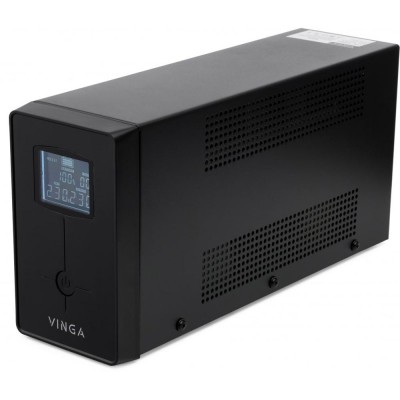 Источник бесперебойного питания Vinga VPC-600MU 600ВА / 360 Вт с LCD-дисплеем с USB в металлическом корпусе