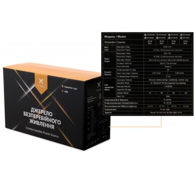 Источник бесперебойного питания Vinga VPC-600MU 600ВА / 360 Вт с LCD-дисплеем с USB в металлическом корпусе