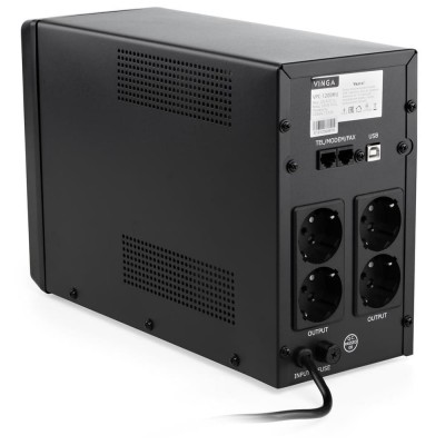 Источник бесперебойного питания Vinga VPC-1200MU 1200ВА / 720 Вт с LCD-дисплеем с USB в металлическом корпусе Источник бесперебойного питания Vinga VPC-1200MU 1200ВА / 720 Вт с LCD-дисплеем с USB в металлическом корпусе