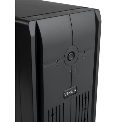 Источник бесперебойного питания Vinga VPE-850PRMU 850ВА / 480 Вт с LED-индикацией с USB в металлическом корпусе