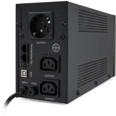 Источник бесперебойного питания Vinga VPE-850PRMU 850ВА / 480 Вт с LED-индикацией с USB в металлическом корпусе