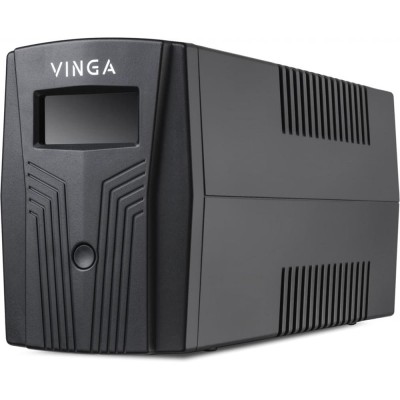 Источник бесперебойного питания Vinga VPC-800P 800ВА / 480 Вт с LCD-дисплеем в пластиковом корпусе