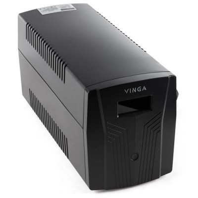 Источник бесперебойного питания Vinga VPC-600PU 600ВА / 360 Вт с LCD-дисплеем с USB в пластиковом корпусе