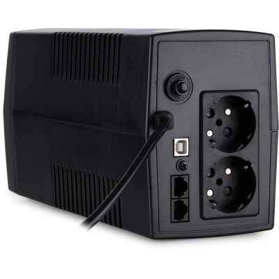 Источник бесперебойного питания Vinga VPE-800PU 800ВА / 480 Вт с LED-индикацией с USB в пластиковом корпусе