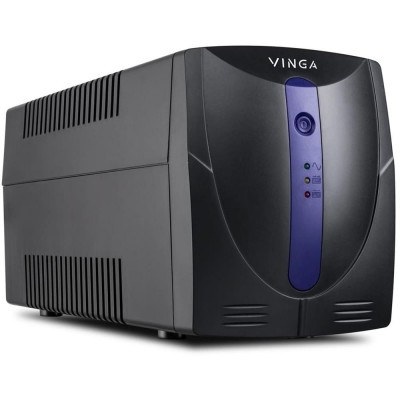Источник бесперебойного питания Vinga VPE-800PU 800ВА / 480 Вт с LED-индикацией с USB в пластиковом корпусе