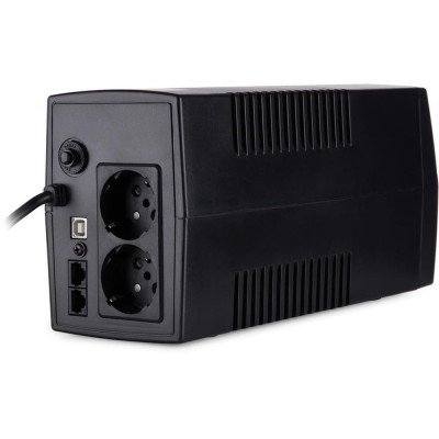 Источник бесперебойного питания Vinga VPE-800PU 800ВА / 480 Вт с LED-индикацией с USB в пластиковом корпусе