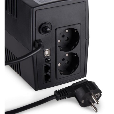 Источник бесперебойного питания Vinga VPE-800PU 800ВА / 480 Вт с LED-индикацией с USB в пластиковом корпусе