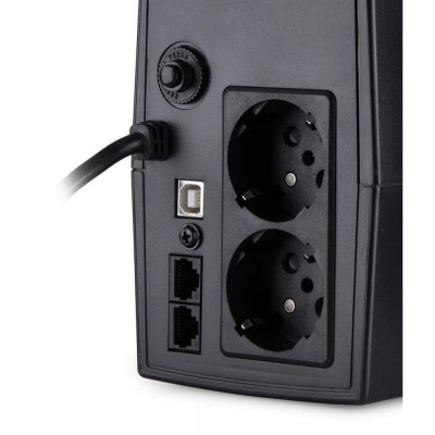 Источник бесперебойного питания Vinga VPE-800PU 800ВА / 480 Вт с LED-индикацией с USB в пластиковом корпусе