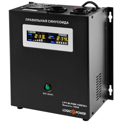 Джерело безперебійного живлення Logicpower LPY-W-PSW-1500VA+ (1050W лінійно-інтерактивне з правильною синусоїдою