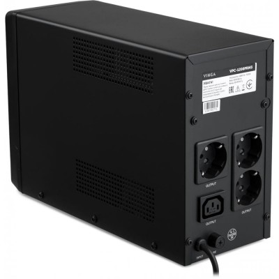 Источник бесперебойного питания Vinga VPC-1200PRM3 1200ВА / 720 Вт с LED-дисплеем в металлическом корпусе Источник бесперебойного питания Vinga VPC-1200PRM3 1200ВА / 720 Вт с LED-дисплеем в металлическом корпусе