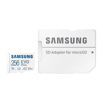 Карта памяти Samsung 256GB microSDXC C10 UHS-I U3 R130/W90MB/s Evo Plus + SD адаптер (MB-MC256KA/RU) Карта памяти Samsung 256GB microSDXC C10 UHS-I U3 R130/W90MB/s Evo Plus + SD адаптер (MB-MC256KA/RU)