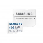 Карта пам'яті Samsung 64GB microSDXC C10 UHS-I R130MB/s Evo Plus + SD адаптер (MB-MC64KA/RU)