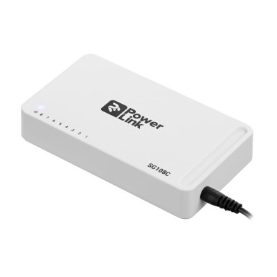 Мережевий комутатор на 8 портів 10/100/1000 Мбіт/с 2E PowerLink SG108C 8xGE некерований Мережевий комутатор на 8 портів 10/100/1000 Мбіт/с 2E PowerLink SG108C 8xGE некерований
