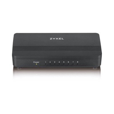 Комутатор на 8 портів ZyXEL GS-108S v2 (GS-108SV2-EU0101F) в пластиковому корпусі