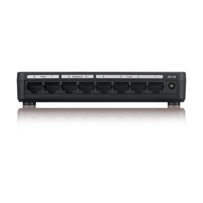 Комутатор на 8 портів ZyXEL GS-108S v2 (GS-108SV2-EU0101F) в пластиковому корпусі