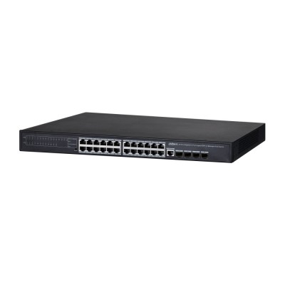 Управляемый 28-портовый гигабитный POE коммутатор Dahua DH-PFS4428-24GT-370 с 24 портами РоЕ Управляемый 28-портовый гигабитный POE коммутатор Dahua DH-PFS4428-24GT-370 с 24 портами РоЕ