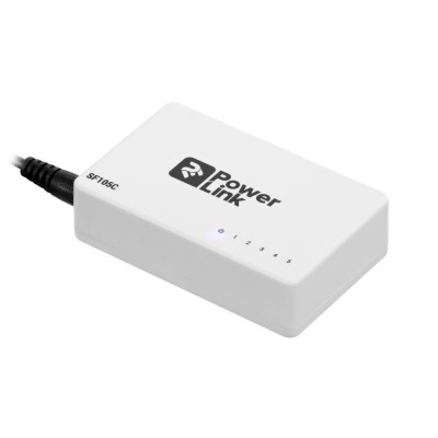 Мережевий комутатор на 5 портів 10/100 Мбіт/с 2E PowerLink SF105C некерований Мережевий комутатор на 5 портів 10/100 Мбіт/с 2E PowerLink SF105C некерований