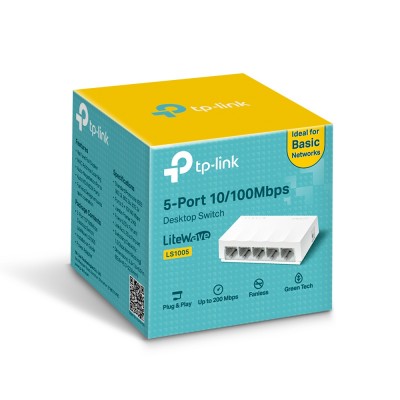 Комутатор TP-Link LiteWave LS1005 5-портовий некерований Комутатор TP-Link LiteWave LS1005 5-портовий некерований