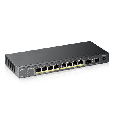 Некерований PoE-комутатор ZyXEL GS1100-10HP (GS1100-10HP-EU0101F) з 8 портами PoE