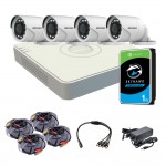 Комплект відеоспостереження для вулиці 2 Мп: відеореєстратор DS-7104HQHI-K1(S), 4 камери DS-2CE16D0T-IRF (C) (3.6 мм), жорсткий диск, блок живлення, розгалуджувач живлення, 4 BNC-power кабелі Комплект відеоспостереження для вулиці 2 Мп: відеореєстратор DS-7104HQHI-K1(S), 4 камери DS-2CE16D0T-IRF (C) (3.6 мм), жорсткий диск, блок живлення, розгалуджувач живлення, 4 BNC-power кабелі