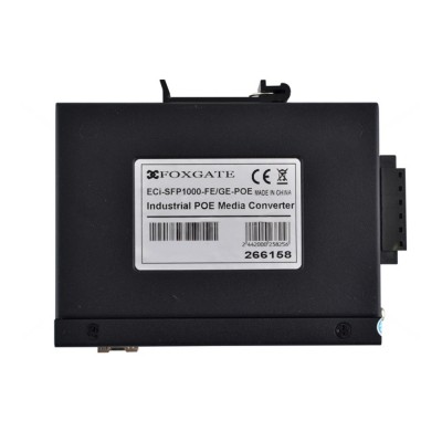 Медіаконвертор FoxGate ECi-SFP1000-FE/GE-POE індустріальний з POE