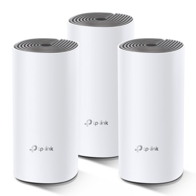 Домашняя Mesh Wi-Fi система TP-LINK DECO E4 3PK AC1200 2xFE LAN/WAN MU-MIMO (DECO-E4-3-PACK)
