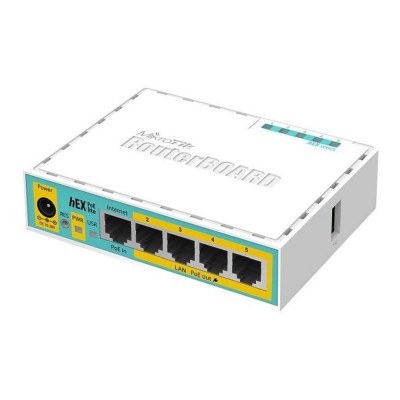 Маршрутизатор MikroTik hEX PoE Lite 5xFE/PoE, 1xUSB, RouterOS L4 (RB750UPr2) Маршрутизатор MikroTik hEX PoE Lite 5xFE/PoE, 1xUSB, RouterOS L4 (RB750UPr2)