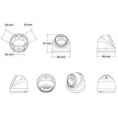 IP-відеокамера 2 Мп SEVEN IP-7212PA-DL black 2,8 мм з розумним подвійним підсвічуванням