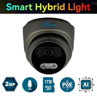 IP-видеокамера 2 Мп SEVEN IP-7212PA-DL black 2,8 мм с умной двойной подсветкой IP-видеокамера 2 Мп SEVEN IP-7212PA-DL black 2,8 мм с умной двойной подсветкой