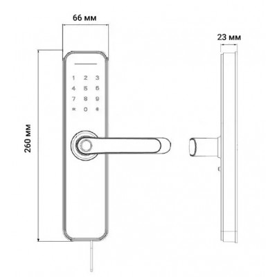 SEVEN LOCK SL-7740BF black розумний дверний біометричний замок