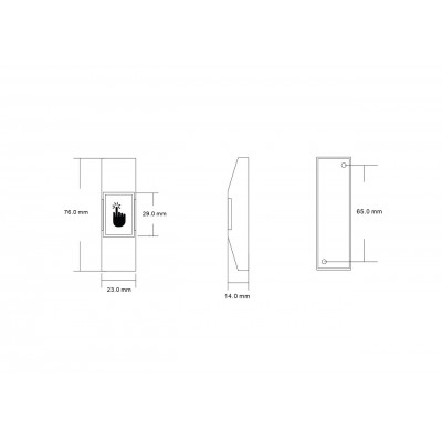 Кнопка виходу пластикова накладна SEVEN K-783 Кнопка виходу пластикова накладна SEVEN K-783