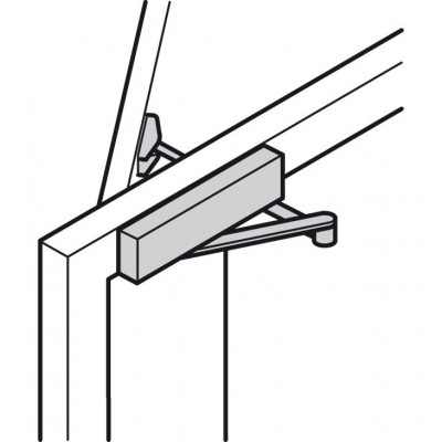 Доводчик двери от 75 до 100 кг SEVEN DC-7744HP black (с механизмом фиксации)