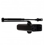 Доводчик двери от 75 до 100 кг SEVEN DC-7744HP black (с механизмом фиксации)