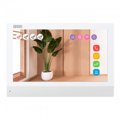 Відеодомофон 7 дюймів з Wi-Fi SEVEN DP-7579-W2K white Відеодомофон 7 дюймів з Wi-Fi SEVEN DP-7579-W2K white