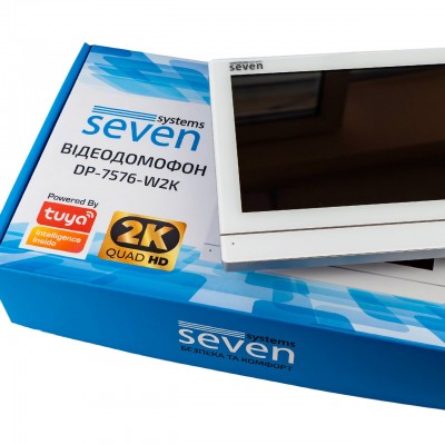 Відеодомофон 7 дюймів з Wi-Fi SEVEN DP-7576-W2K white Відеодомофон 7 дюймів з Wi-Fi SEVEN DP-7576-W2K white